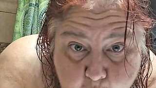 After a Hot Sshower Nurse Vicki Dries off and Does Some Other Grooming