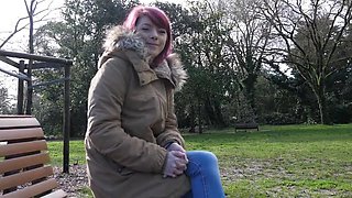 Redheaded cutie is ready to show us what she's got