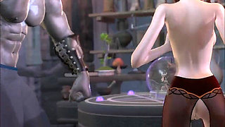 Threesome Interrupted: Monster Orc Destroys Two Innocent Elves