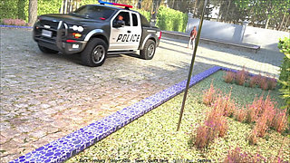 Ethan Fucking Two Sexy Female Cops Pussy And Asshole Threesome Sex