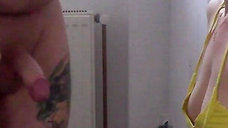 Yellow Dress & Hungry Throat: Karla’s CFNM Blowjob, Tit-cum Worship & Pounded Face