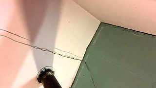 Wet cone on a snowy winter afternoon