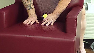Fat Whore Rides You in the Chair Cums Squirting Everywhere
