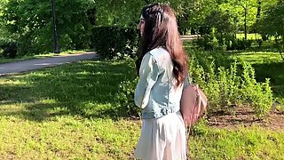 My friend controls my orgasms in public with a toy from