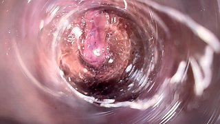 Camera Inside My Tight Creamy Pussy, Internal View of My Horny Vagina