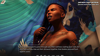 Hot Interracial Threesome with a Young Ebony Babe with a Perfect Black Ass & Her College Friends - Taboo University (steam Game)