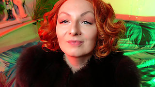 Sexy pin up Arya doing ASMR sounds with short leather gloves