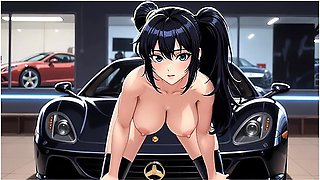 Hot Car-show - Anime-hentai (**ai-created) With Hentai Anime