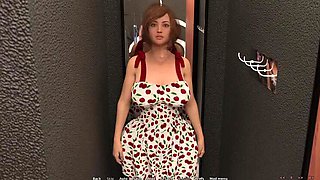 Granny Seduction Visual Novel - Grandma's House Shower Sex Scene HD