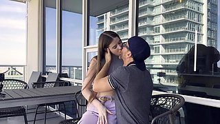 Skinny brunette with long legs needs a hard cock inside