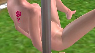 3D Animated Sex Videos: Beautiful Girl Masturbating with Corn to Orgasm