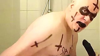 Satan slave gets extreme piss enema treatment