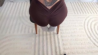 Hot brunette PAWG seduces stepbro with her fine ass and took his cock