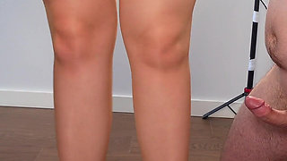 Dominant Pantyhose Mistress Ballbusting & High Heels Leg Fuck Until Cum