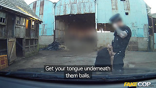 Inside Girl: Waitress Gets a Cops Helmet in Her Black Arse