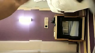 Cute amateur asian web cam girl playing with her toy