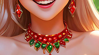 Cartoon Style Nude Adult Woman Eating Chili Pepper - Ai Art Slideshow