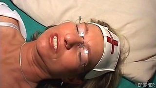 Lesbian MILF Nurse Fisted Hard in Hospital Uniform