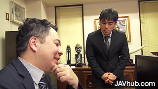 Horny Anna Mihashi Rides Her Boyfriend's Boss Cock