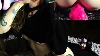 Ebony busty teen Taren Hayes shows her big boobs