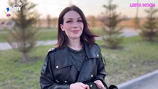 Russian Shaved Skinny Brunette Teen Girl Outdoor POV Ride
