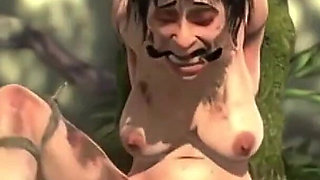 Old Granny Fruit Tree Bondage - Horny & Desperate for Anal