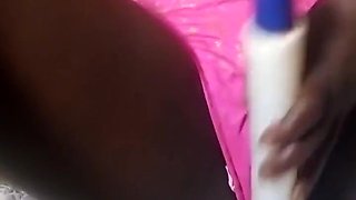 Its A Girl At Home Try To Give Herself A Fun