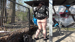 Fat German Slut Loves Pissing in Public