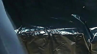 This time i had no mercy for my slave. I took his little cock out of his pants and tied it