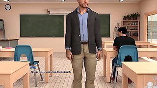 Race of Life - Asian College Student Flashes Her Pussy to Teacher in the Test