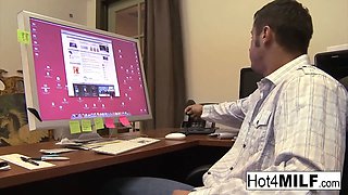 Hot MILF with big tits gets fucked by a hot man