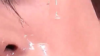 Skinny Japan teen fingered to orgasm at swinger party