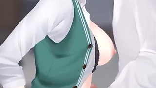 Cartoon girl in school fuck bf and gaving blowjob