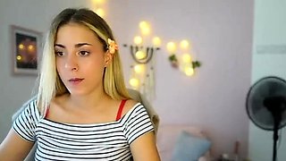 Blonde teen Sierras first erotic masturbation video