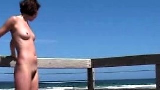 Sweet brunette solo masturbation in a car