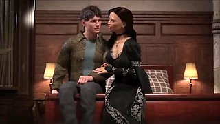 Rough Step Sister Fuck - Blowjob & Cumshot with Big Cock in HD