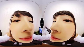 Attractive asian teen seductress heart-stopping VR scene