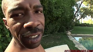 Busty Blonde MILF Whitney Fears Takes BBC By The Pool - Doggy & Facial