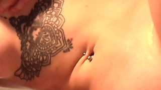 Dildo Riding & Wet Masturbation on the Transparent Table