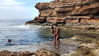 Divers Watching Us Fuck at the Beach Give Us Some Help