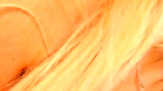 Big Boobed Blonde Masturbates With A Dildo In The Bathroom