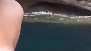 Slippery Naked Sunbathing Turns Into a Naughty Solo