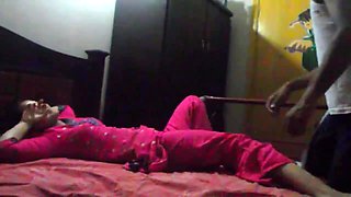 Real Pakistani Desi Spouse and Wifey Night Time Fuck-a-thon in Guest room