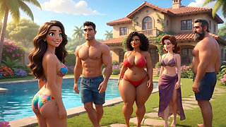 Steamy Weekend Surprise with Alluring Mature Aunt and Fiancee Loving Approval (AI generated)