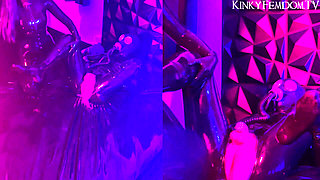 Latex Gas Mask Double Anal Fisting