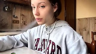 Pretty Russian Smoking