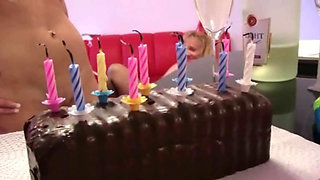 These Two Busty French Sluts Got Fucked at Birthday Party