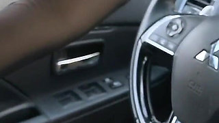 Driving Car in Heels and Nylons