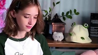 Curly Blonde Teen Records Solo Dildo Masturbation More at