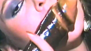 A Small Tits Brunette Gets Busy with Four Dildos